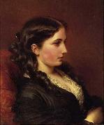 Franz Xaver Winterhalter Study of a Girl in Profile USA oil painting reproduction